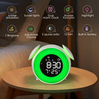 Children's Alarm Clock, Sleep Trainer with 15 Colour Light Alarm Clock, Snooze, Dual Alarm, Sunrise Simulator, Weekday/Weekend Mode, Digital Children's Alarm Clock for Boys and Girls