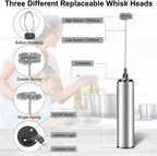 MOSUO Milk Frother Handheld Coffee Frother Electric Whisk, USB Rechargeable Foam Maker Bubbler Egg Beater for Latte Cappuccino Hot Chocolate