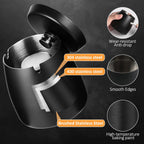 Ashtray with Lid, Windproof Ashtray for Outdoor and Indoor, Smell Proof Metal Ashtray for Garden, Bar, Balcony, Home Office Decoration, Black