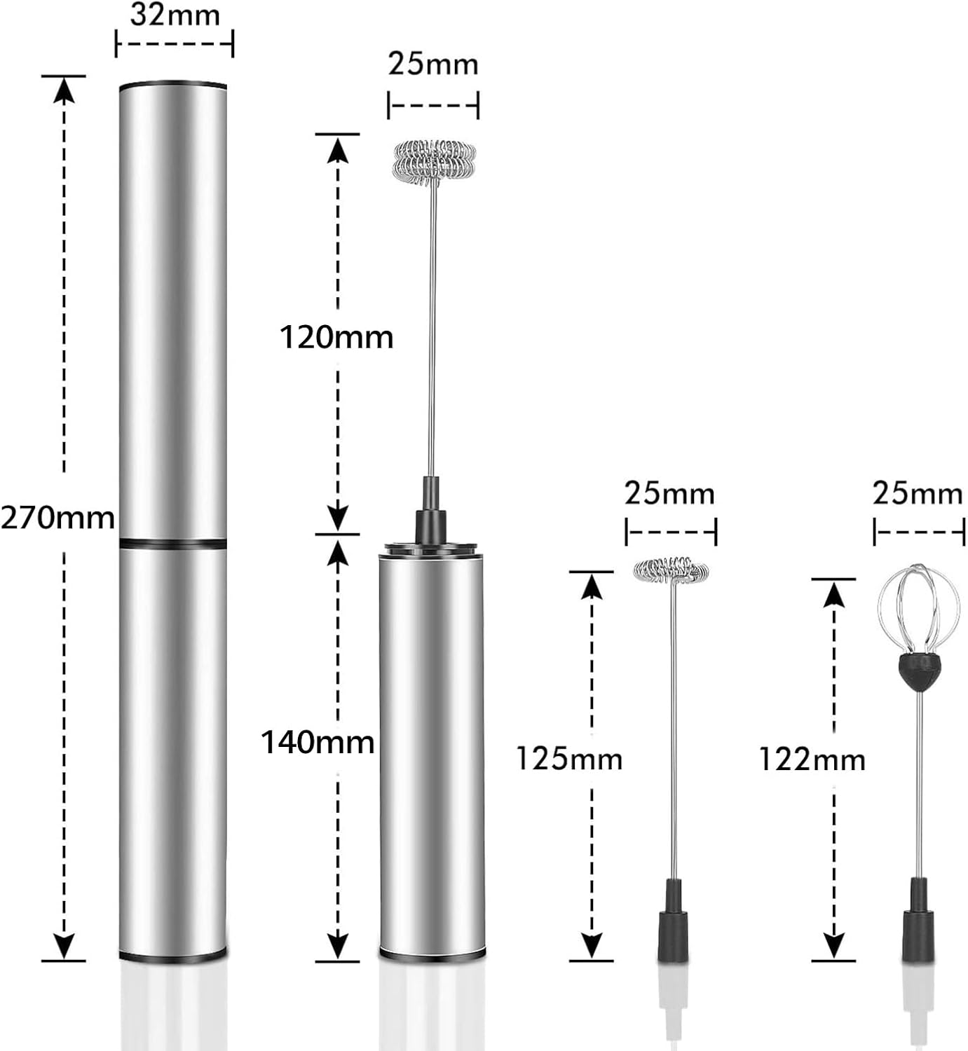 MOSUO Milk Frother Handheld Coffee Frother Electric Whisk, USB Rechargeable Foam Maker Bubbler Egg Beater for Latte Cappuccino Hot Chocolate