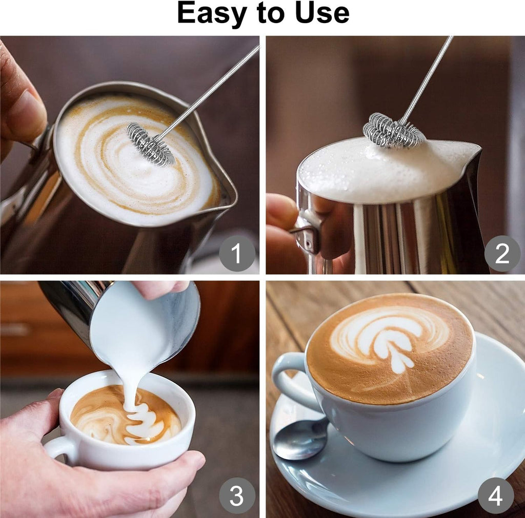 MOSUO Milk Frother Handheld Coffee Frother Electric Whisk, USB Rechargeable Foam Maker Bubbler Egg Beater for Latte Cappuccino Hot Chocolate