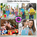 Children's Digital Alarm Clock, Children's Alarm Clock, Day/Night, LED Digital Clock with Snooze, 2 Alarms, 10 Colour Lights, 7 Ringtones, 12/24 H, Wake/Sunset Light